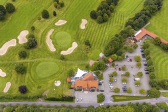 Aerial view, golf course and golf club Unna-Fröndenberg, Fröndenberg/Ruhr, Ruhr area, North