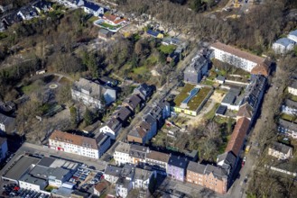 Aerial view, Städt. Kindergarten Irmgardstraße, Gelsenkirchen-Bulmke-Hüllen, Gelsenkirchen, Ruhr