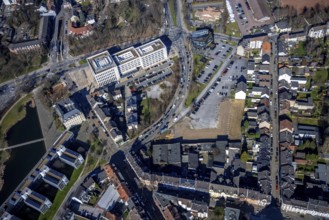 Aerial view, Gelsenkirchen Justice Centre, Ückendorf, Gelsenkirchen, Ruhr area, North