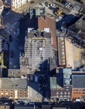 Aerial view, former cath. Heilig-Kreuz-Kirche, construction site and conversion as event location,