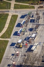 Aerial view, bus station Gelsenkirchen-Buer, Buer, Gelsenkirchen, Ruhr area, North