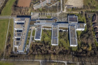 Aerial photo, Westphalian University, Buer, Gelsenkirchen, Ruhr area, North Rhine-Westphalia,