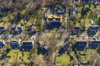 Aerial view, Bildungszentrum des Handels Gelsenkirchen e.V., Buer, Gelsenkirchen, Ruhr area, North