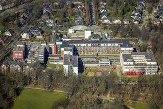 Aerial view, Bergmannsheil and Children's Hospital Buer, Buer, Gelsenkirchen, Ruhr area, North