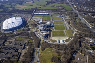 Aerial view, Schalke Veltins-Arena, Courtyard by Marriott Gelsenkirchen, hotel complex at Berger