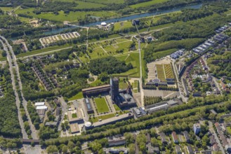 Aerial view, industrial park Nordstern, Nordsternpark, Heßler, Gelsenkirchen, Ruhr area, North