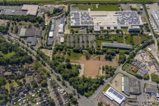 Aerial view, brownfield Emscherstrasse 66 formerly GAFÖG, Bismarck, Gelsenkirchen, Ruhr area, North