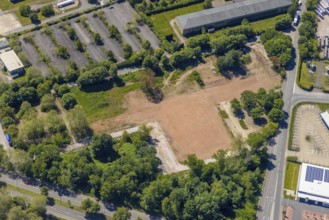 Aerial view, brownfield Emscherstrasse 66 formerly GAFÖG, Bismarck, Gelsenkirchen, Ruhr area, North