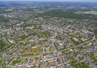 Aerial view, main centre Buer, retail centre, Buer, Gelsenkirchen, Ruhr area, North
