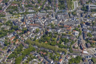 Aerial view, main centre Buer, retail centre, Buer, Gelsenkirchen, Ruhr area, North