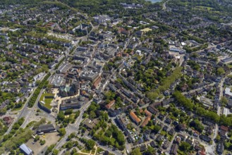 Aerial view, main centre Buer, retail centre, Buer, Gelsenkirchen, Ruhr area, North