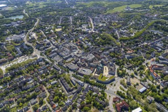 Aerial view, main centre Buer, retail centre, Buer, Gelsenkirchen, Ruhr area, North