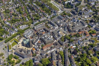 Aerial view, main centre Buer, retail centre, Buer, Gelsenkirchen, Ruhr area, North