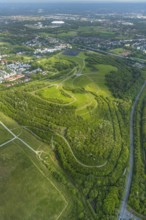 Aerial photo, Rungenberghalde, Beckhausen, Gelsenkirchen, Ruhr area, North Rhine-Westphalia,