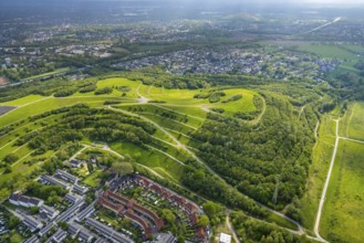 Aerial photo, Rungenberghalde, Beckhausen, Gelsenkirchen, Ruhr area, North Rhine-Westphalia,