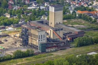 Aerial view, former DSK Lippe mine, Egonstraße, city limits to Gelsenkirchen, Westerholt, Hassel,