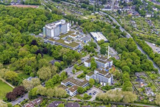 Aerial view, Marienhospital Gelsenkirchen, St. Augustinus Heime, Ückendorf, Gelsenkirchen, Ruhr