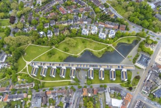 Aerial view, Gelsenkirchen Science Park, Ückendorf, Gelsenkirchen, Ruhr area, North