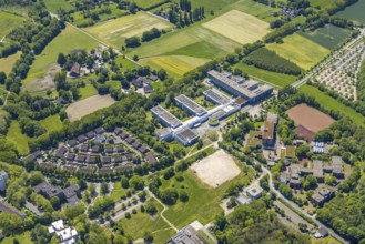 Aerial view, Westfälische Hochschule, Hans-Schwier-Berufskolleg, housing estate Angerburger Straße,