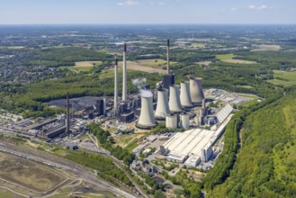 Aerial photo, Scholven power station, Scholven, Gelsenkirchen, Ruhr area, North Rhine-Westphalia,