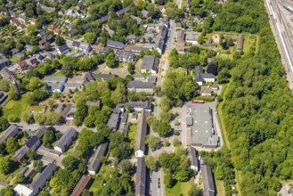 Aerial view, local supply centre Scholven, Im Brömm, retail centre, Scholven, Gelsenkirchen, Ruhr