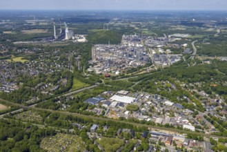 Aerial view, supplementary location Buschgrundstraße, retail centre, Buer, Gelsenkirchen, Ruhr
