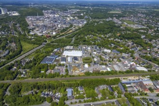Aerial view, supplementary location Buschgrundstraße, retail centre, Buer, Gelsenkirchen, Ruhr