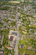 Aerial view, local supply centre Hassel Polsumer Straße retail centre, Hassel, Gelsenkirchen, Ruhr