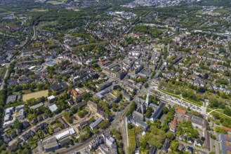 Aerial view, main centre Buer, retail centre, Buer, Gelsenkirchen, Ruhr area, North
