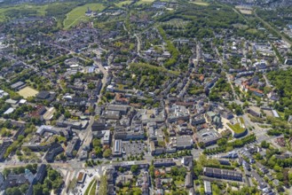 Aerial view, main centre Buer, retail centre, Buer, Gelsenkirchen, Ruhr area, North