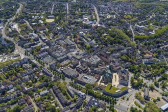 Aerial view, main centre Buer, retail centre, Buer, Gelsenkirchen, Ruhr area, North