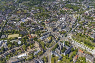 Aerial view, main centre Buer, retail centre, Buer, Gelsenkirchen, Ruhr area, North