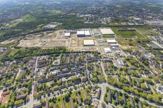 Aerial view, Schalker Verein, Gelsenkirchen-Bulmke-Hüllen, Gelsenkirchen, Ruhr area, North