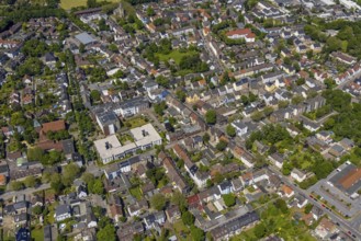 Aerial view, secondary centre Resse, Ewaldstraße, retail centre, Resse, Gelsenkirchen, Ruhr area,