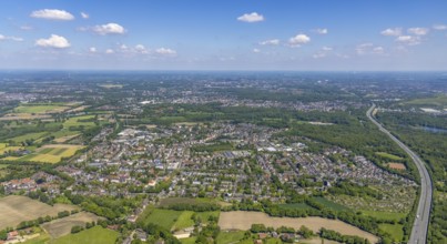 Aerial view, secondary centre Resse, Ewaldstraße, retail centre, Resse, Gelsenkirchen, Ruhr area,