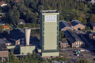 Aerial view, former DSK Lippe mine on Egonstraße on the city limits of Gelsenkirchen in the