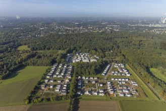 Aerial view, housing estate Am Buerschen Waldbogen in the district Resse in Gelsenkirchen, Ruhr