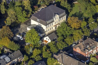 Aerial photograph, JBH Jugendwerkstatt Ahornstraße for integration into the training market and