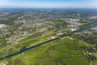 Aerial view, industrial park Nordstern, Nordsternpark, Heßler, Gelsenkirchen, Ruhr area, North