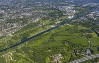 Aerial view, industrial park Nordstern, Nordsternpark, Heßler, Gelsenkirchen, Ruhr area, North