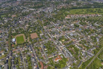 Aerial view, secondary centre Horst, Markenstraße, retail centre, Horst, Gelsenkirchen, Ruhr area,