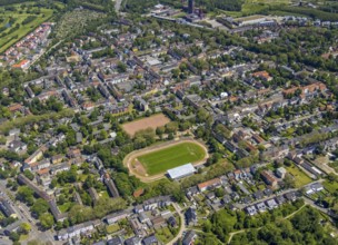 Aerial view, secondary centre Horst, Markenstraße, retail centre, Horst, Gelsenkirchen, Ruhr area,