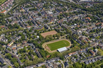 Aerial view, secondary centre Horst, Markenstraße, retail centre, Horst, Gelsenkirchen, Ruhr area,