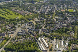 Aerial view, Horst secondary centre, Essener Straße, retail centre, Beckhausen, Gelsenkirchen, Ruhr