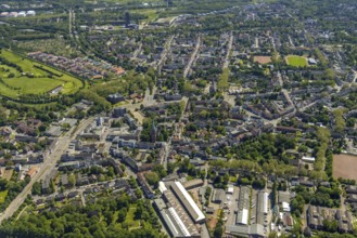 Aerial view, Horst secondary centre, Essener Straße, retail centre, Beckhausen, Gelsenkirchen, Ruhr