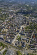 Aerial view, main centre Gelsenkirchen-Mitte, City Gelsenkirchen, Bahnhofstraße, market place,