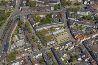 Aerial view, main centre Gelsenkirchen-Mitte, City Gelsenkirchen, Bahnhofstraße, market place,
