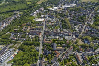 Aerial view, Rotthausen secondary centre, Karl-Meyer-Straße, retail centre, Rotthausen,