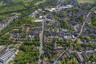 Aerial view, Rotthausen secondary centre, Karl-Meyer-Straße, retail centre, Rotthausen,