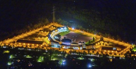 Aerial view, Gelsenkirchen Prison, Feldmark Prison, Gelsenkirchen, Ruhr area, North